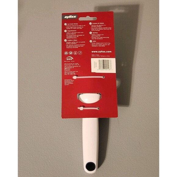 Zyliss lce Cream Scoop Weighted Ergonomic Balanced Red Handle Metal BPA Free - Picture 2 of 5